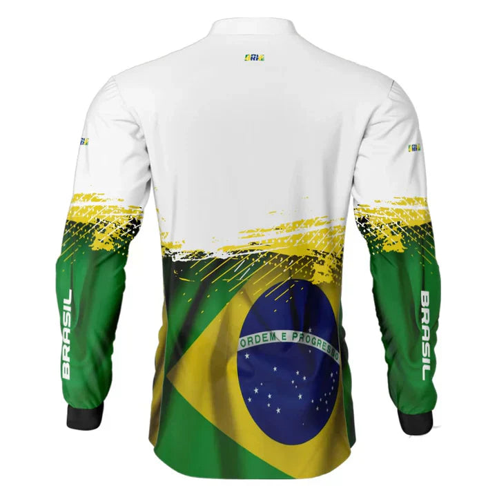 Camisa GG Agro Brk Brasil Branca com Proteção Solar UV50+