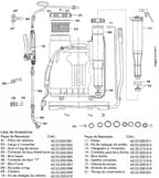 Pulverizador Bomba Veneno Manual 20l Cor Laranja Reforçado