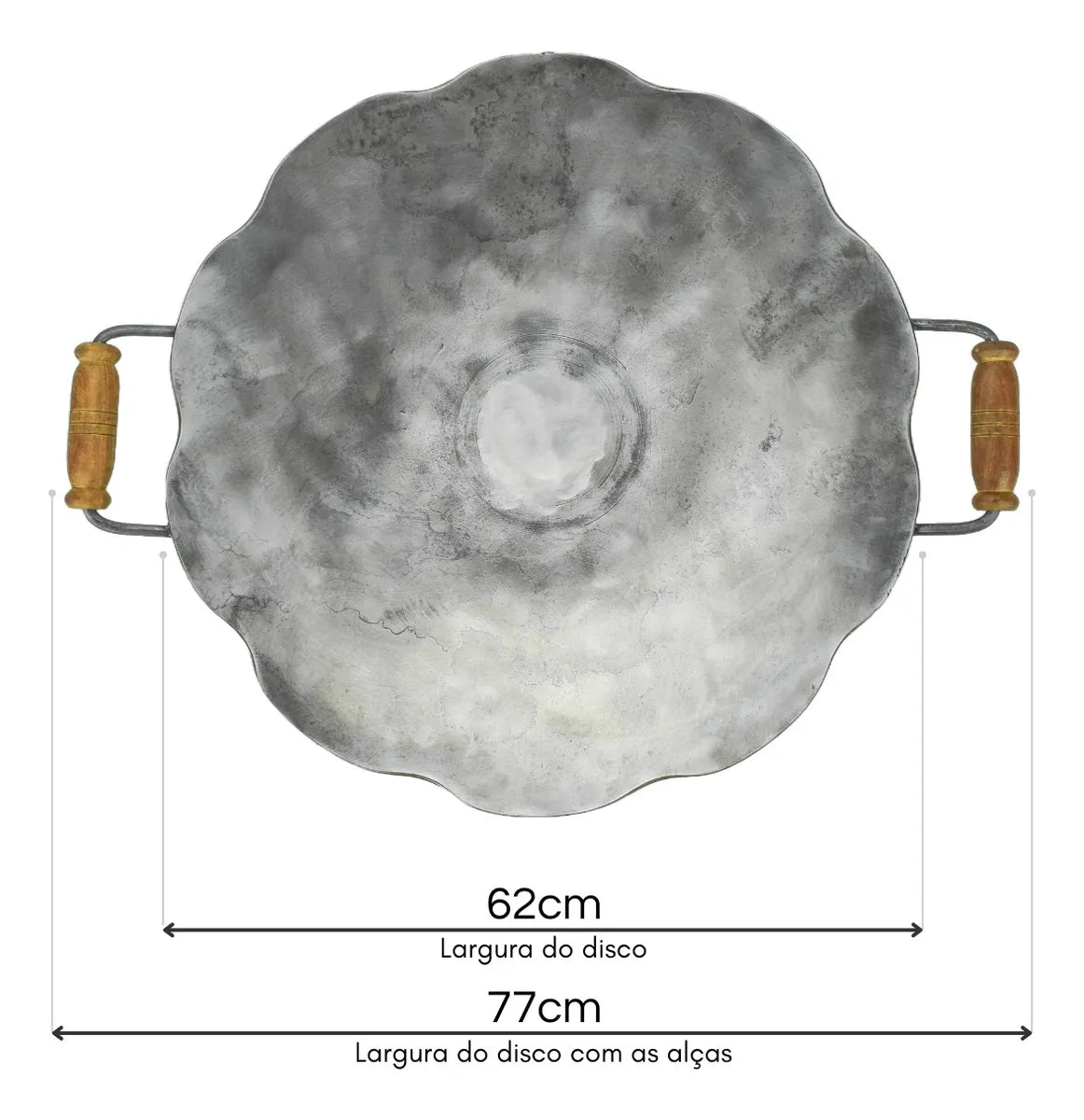 Tacho de Arado 62cm Original em Aço de Carbono