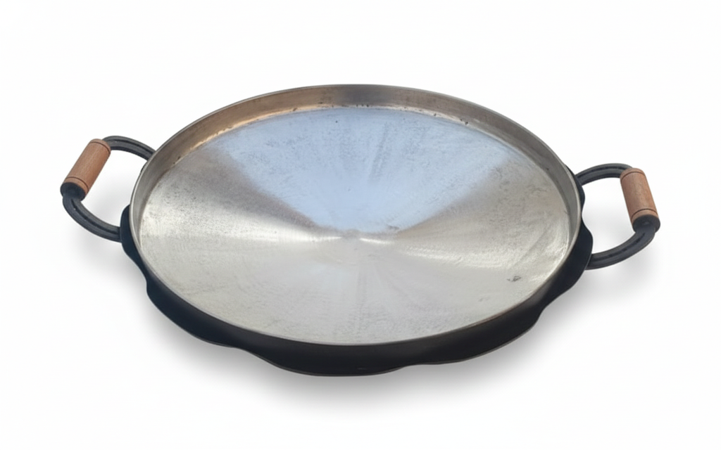 Tacho com Bordas 55cm Original em Aço de Carbono Alças de Ferradura