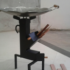 Kit Tacho 52cm + Suporte a Lenha/Carvão