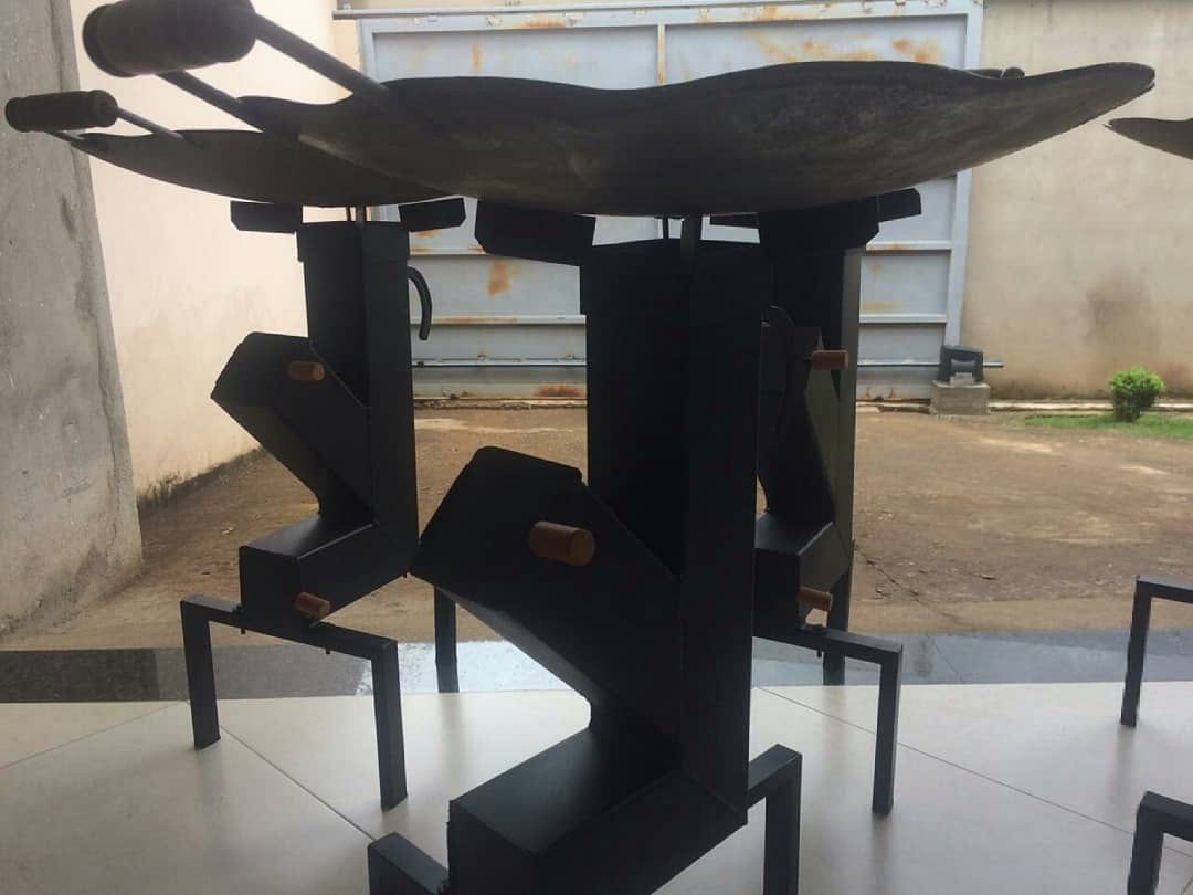 Kit Tacho 62cm + Suporte a Lenha/Carvão