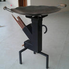 Kit Tacho 62cm + Suporte a Lenha/Carvão