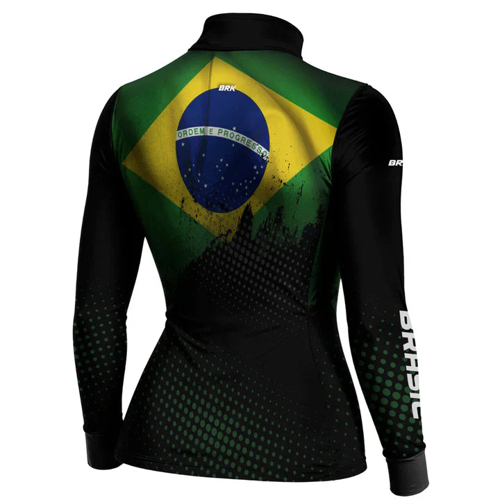 Camisa P Agro Feminina Brk Brasil com Proteção Solar UV50+